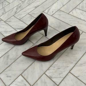 Cole Haan pumps in maroon patent leather
